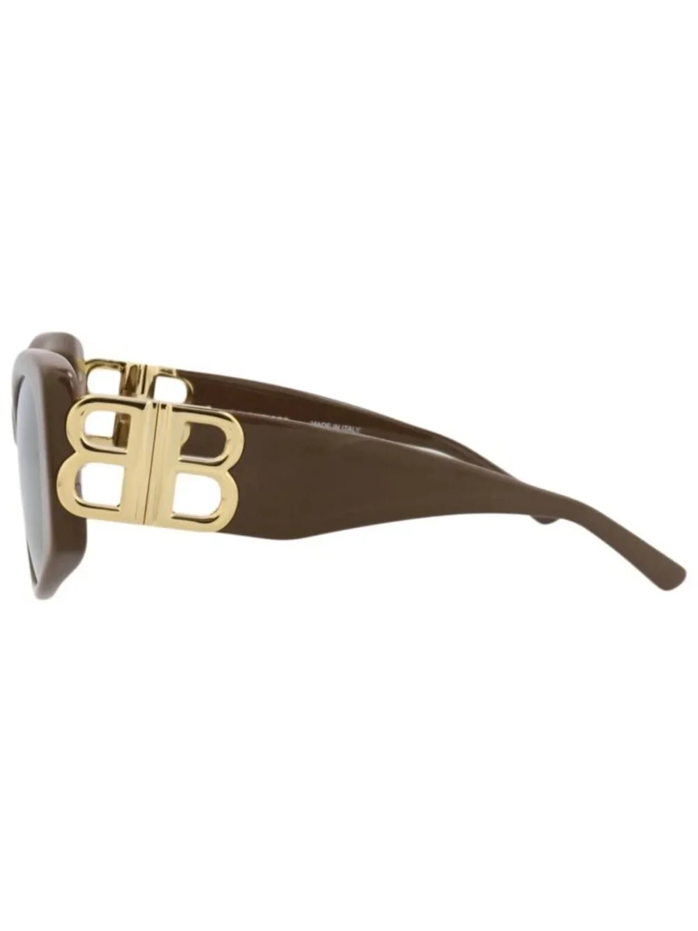 New Balenciaga Women's Sunglasses Cat Eye Recycled Acetate Frame Brown Brown